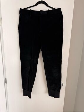 Neil Barrett Black Corduroy Tapered Jogger Pants